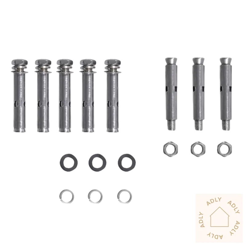 Metal hardware sett til stilfull solskjerm for hage og privatliv