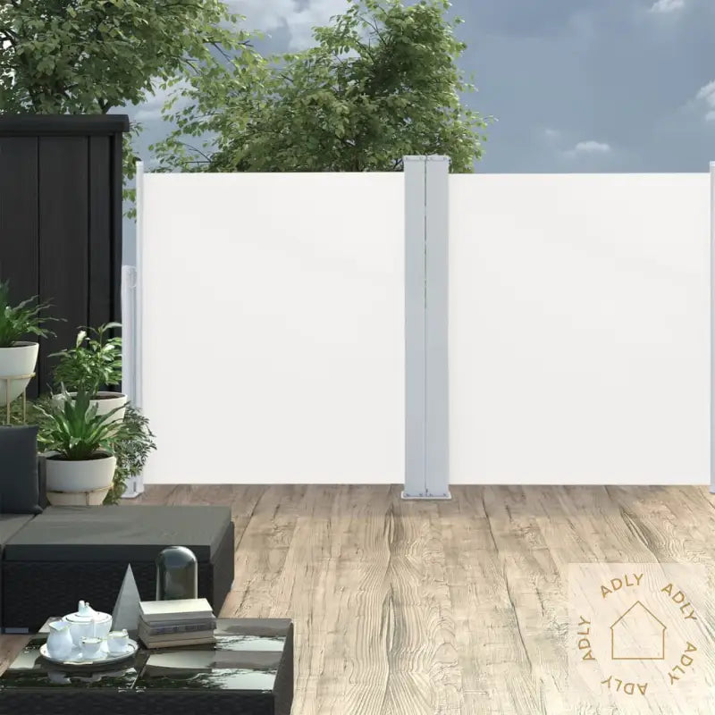 Uttrekkbar Sidemarkise 140X600 Cm Kremhvit