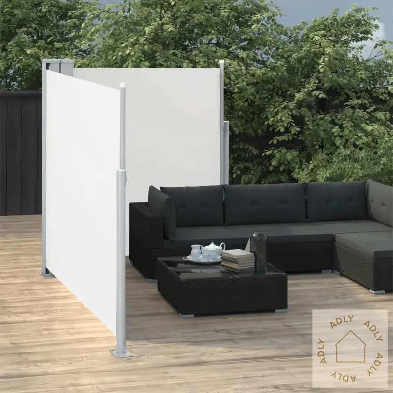 Uttrekkbar Sidemarkise 140X600 Cm Kremhvit