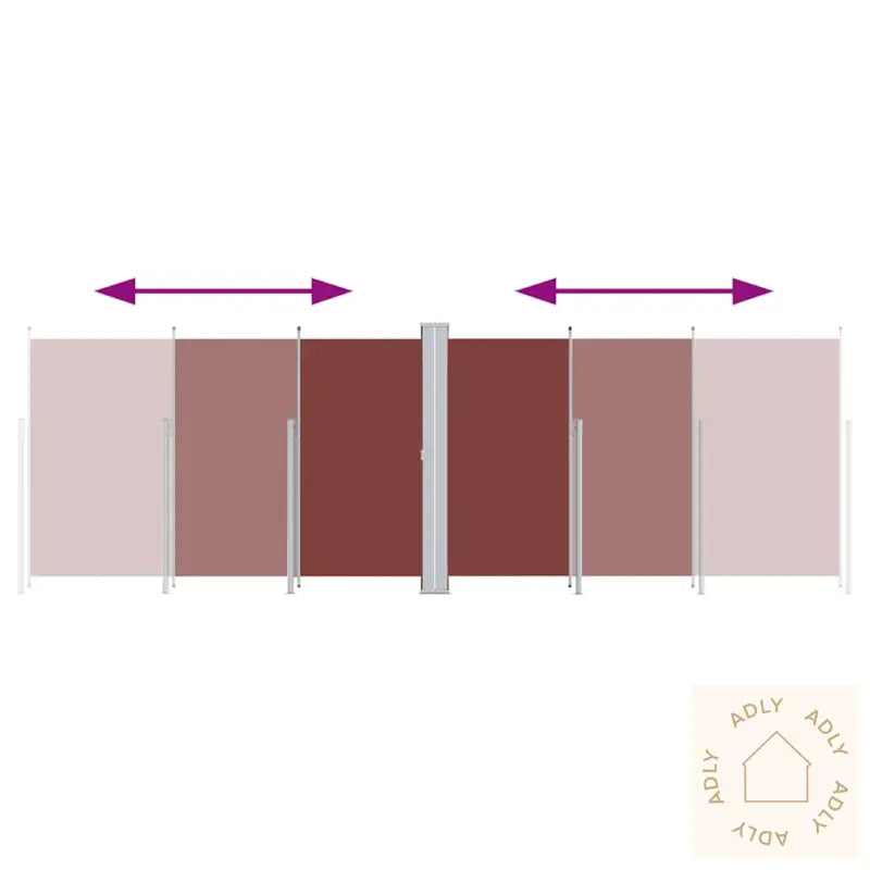 Uttrekkbar Sidemarkise 200X600 Cm Brun