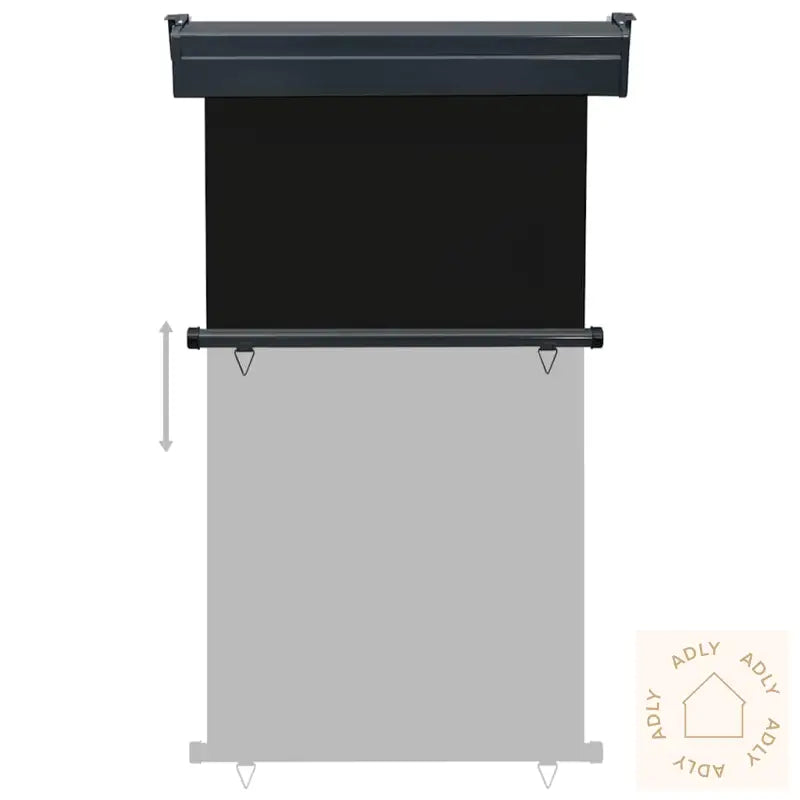 Sidemarkise For Balkong 100X250 Cm Svart