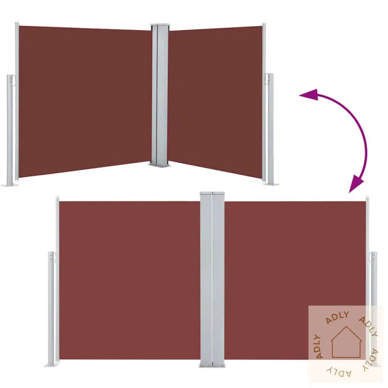 Uttrekkbar Sidemarkise 100X600 Cm Brun