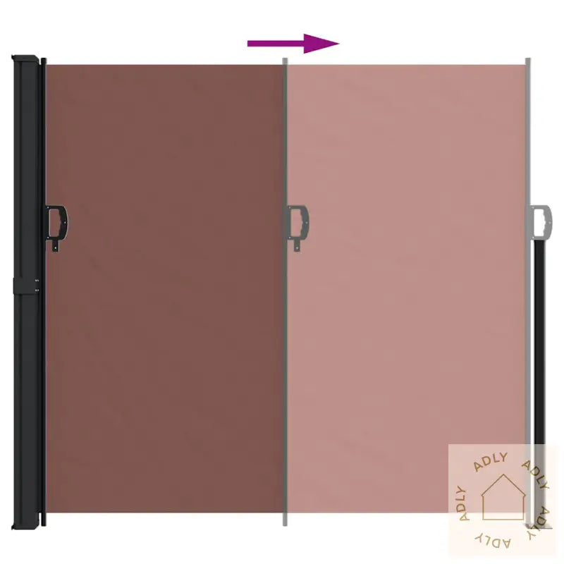 Uttrekkbar Sidemarkise Brun 180X300 Cm