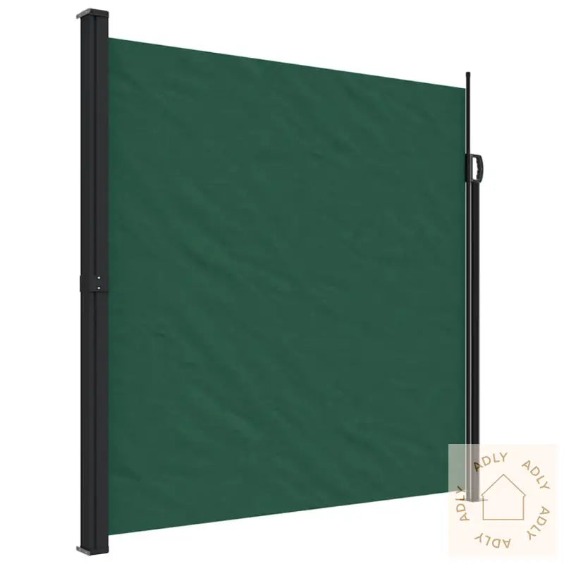 Uttrekkbar Sidemarkise Mørkegrønn 200X500 Cm