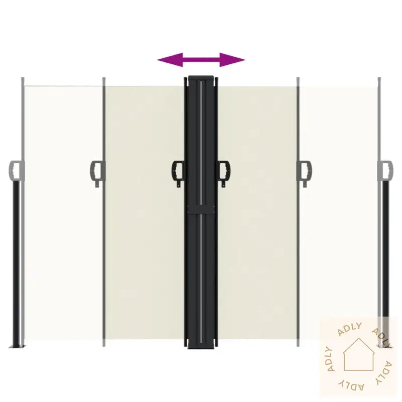 Uttrekkbar Sidemarkise 180X600 Cm Kremhvit