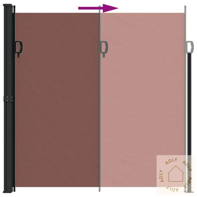 Uttrekkbar Sidemarkise Brun 200X500 Cm