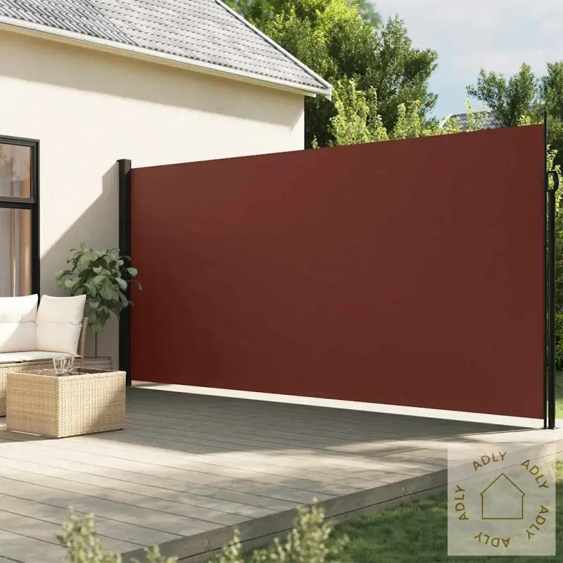 Uttrekkbar Sidemarkise Brun 200X500 Cm