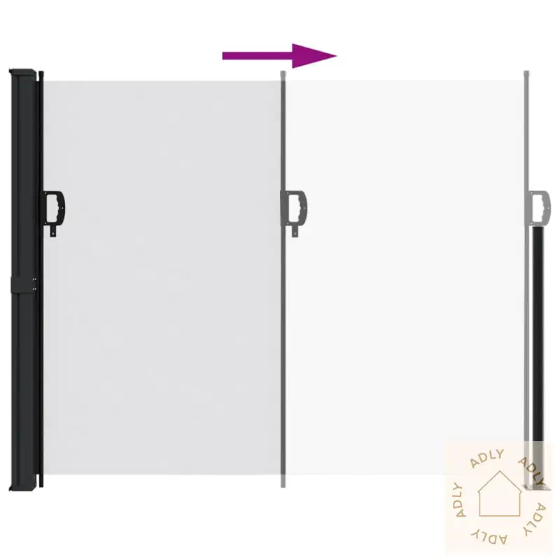 Uttrekkbar Sidemarkise Hvit 160X600 Cm