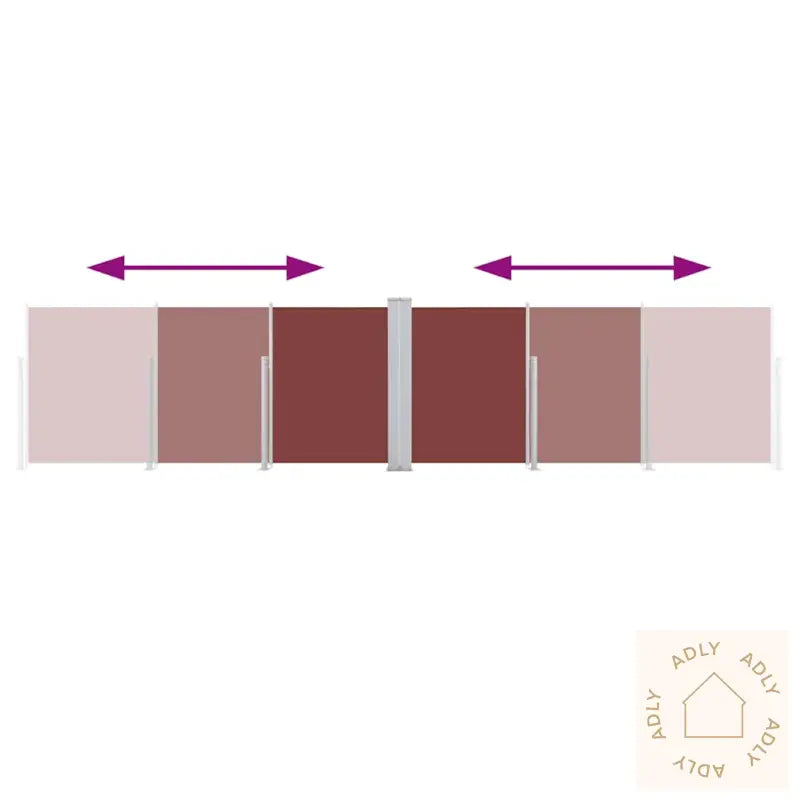 Uttrekkbar Sidemarkise 120X600 Cm Brun