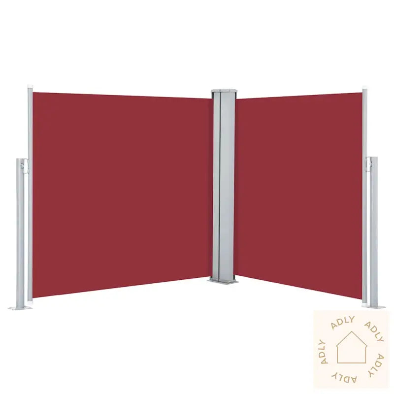Uttrekkbar Sidemarkise 120X600 Cm Rød