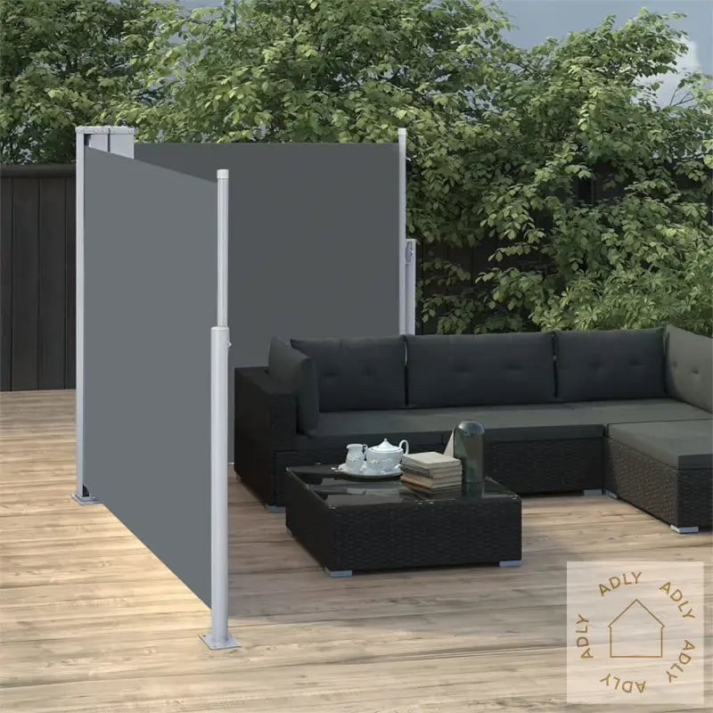 Uttrekkbar Sidemarkise 120X600 Cm Antrasitt