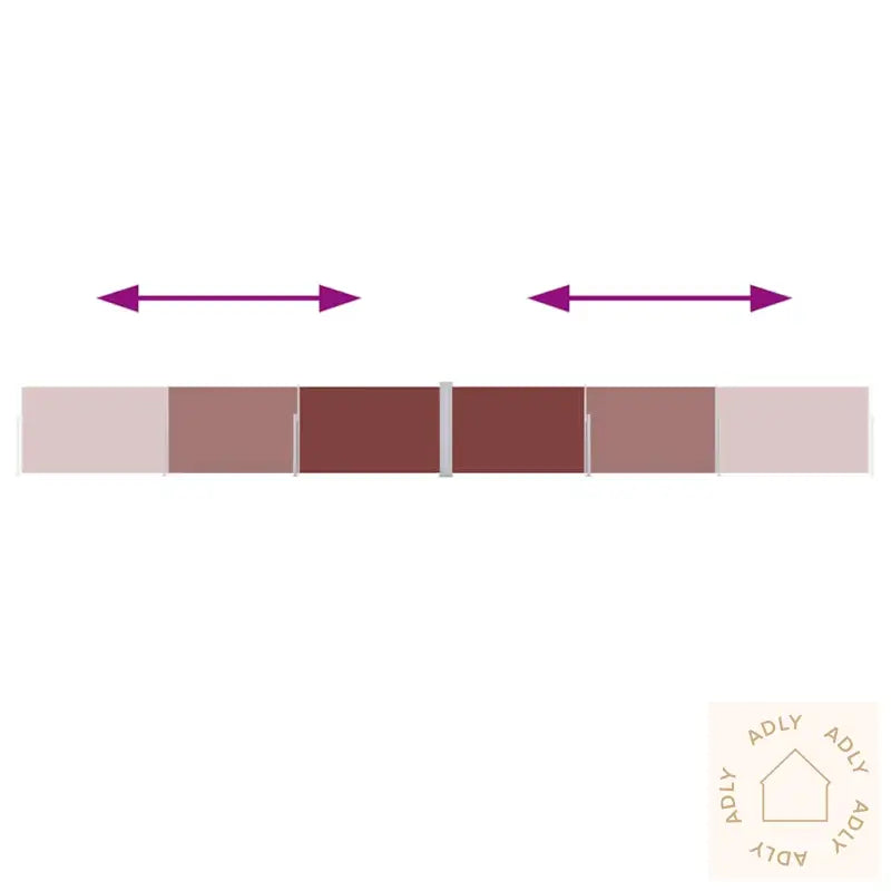 Uttrekkbar Sidemarkise 120X1000 Cm Brun
