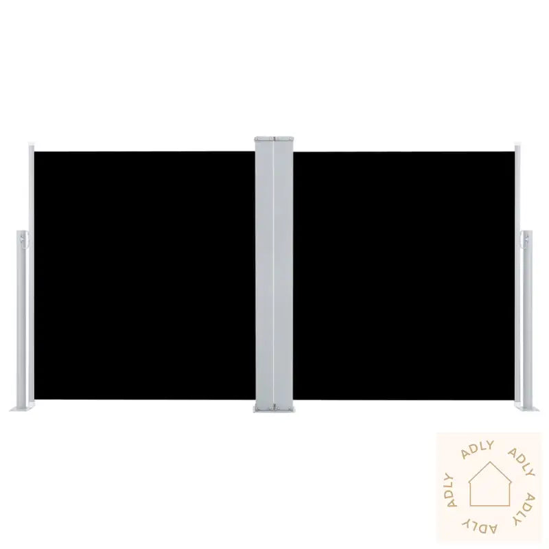 Uttrekkbar Sidemarkise 120X600 Cm Svart