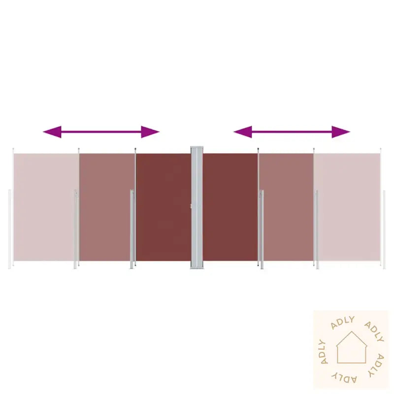 Uttrekkbar Sidemarkise 220X600 Cm Brun