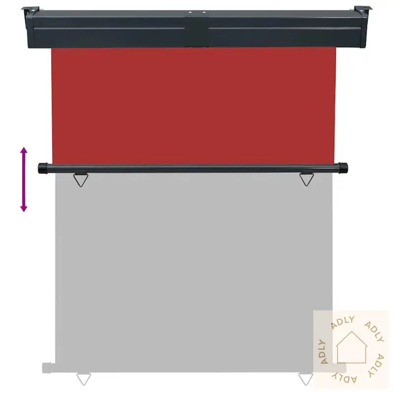 Sidemarkise For Balkong 145X250 Cm Rød