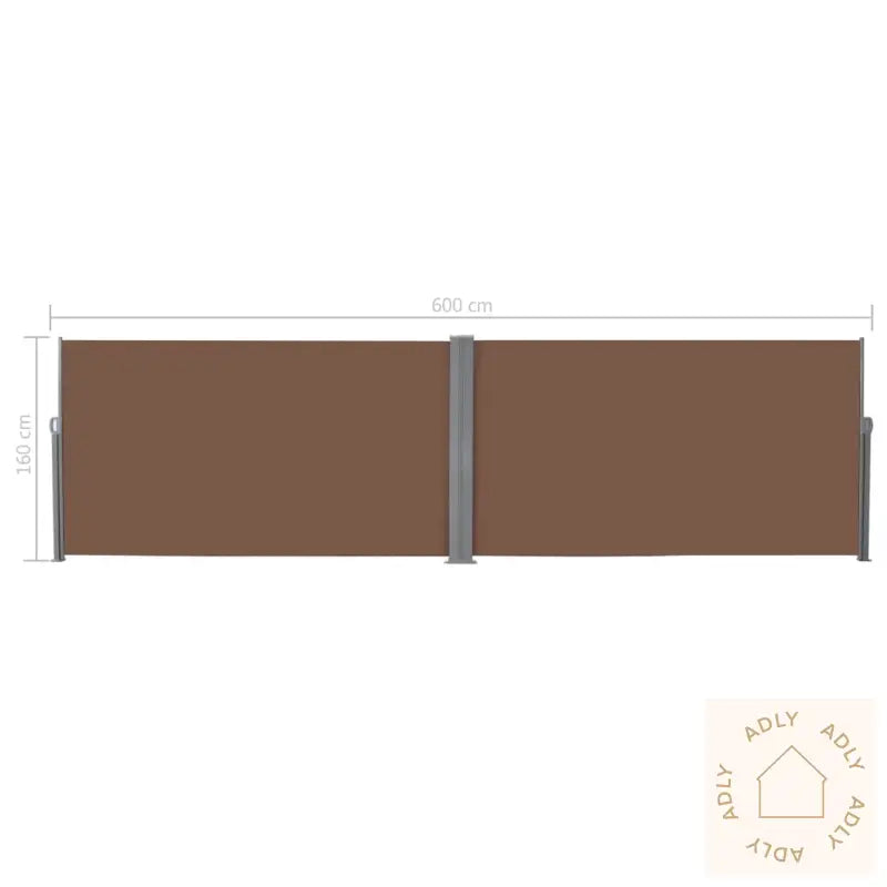 Uttrekkbar Sidemarkise 160X600 Cm Brun