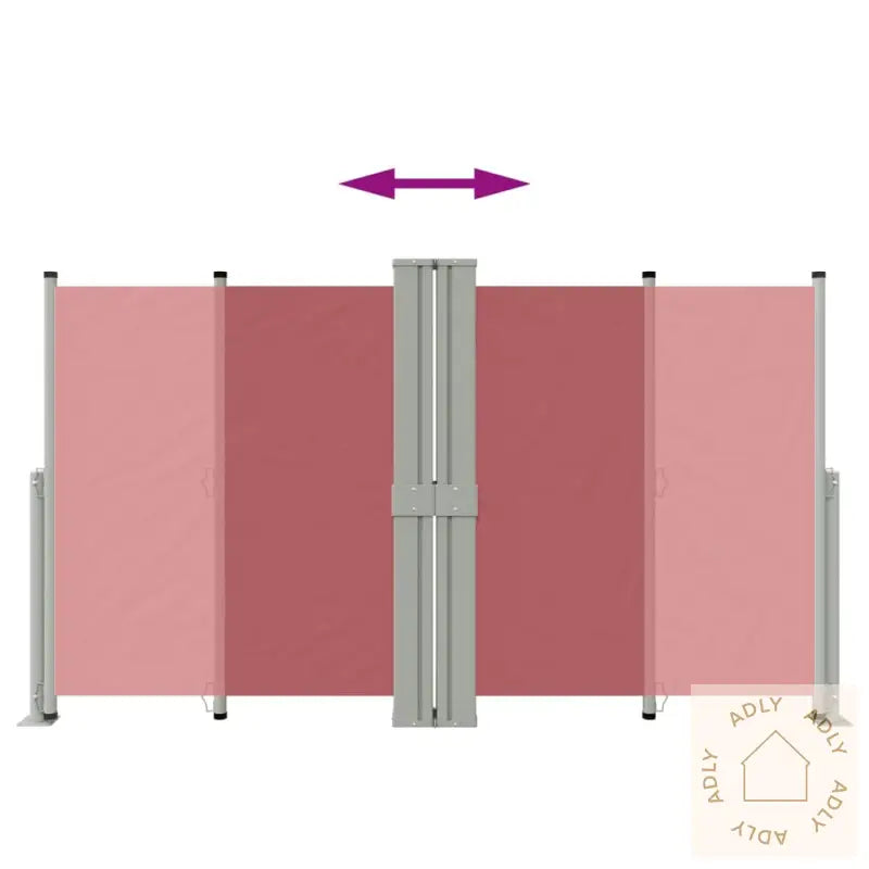 Uttrekkbar Sidemarkise Rød 140X1200 Cm