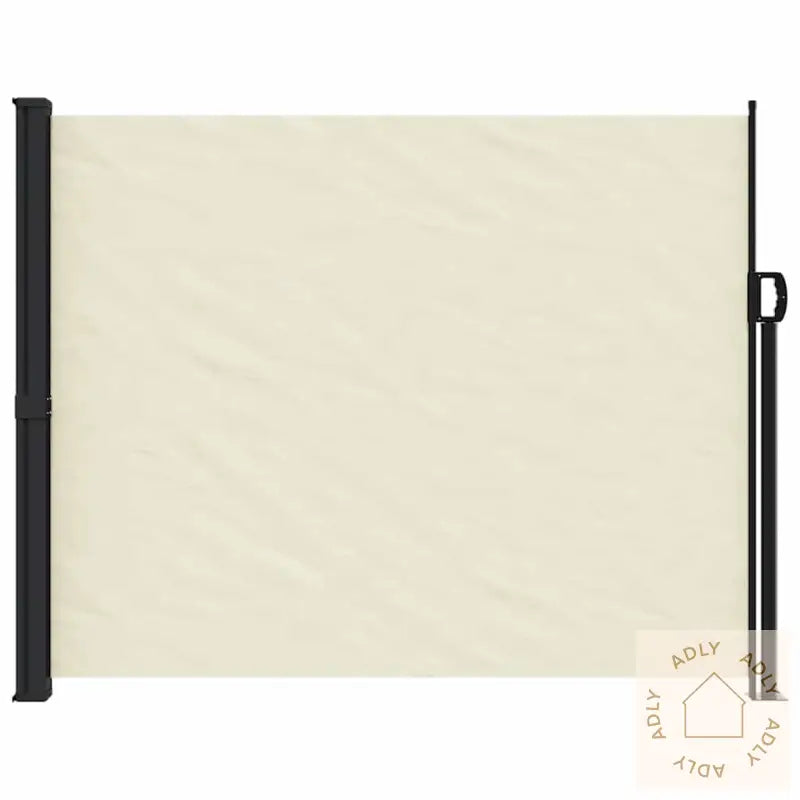 Uttrekkbar Sidemarkise Kremhvit 160X600 Cm