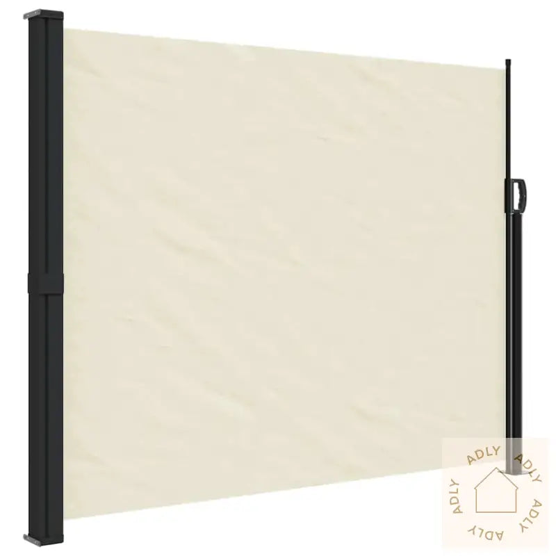 Uttrekkbar Sidemarkise Kremhvit 160X600 Cm