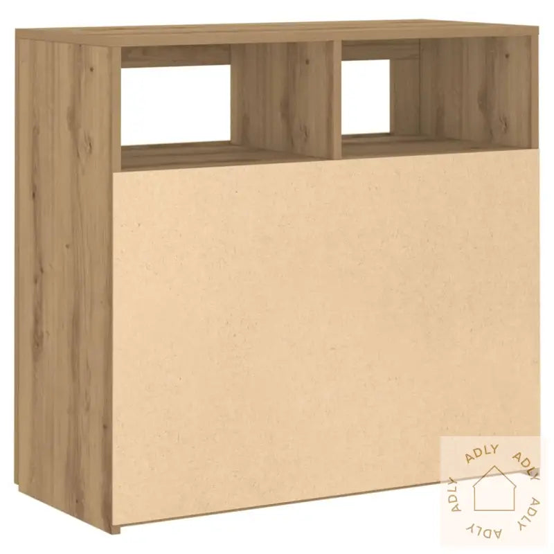 Skjenk Med Led-Lys Artisan Eik 80X35X75 Cm Konstruert Tre