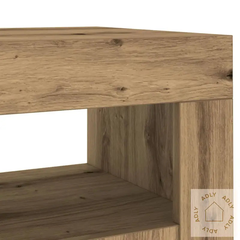 Skjenk Med Led-Lys Artisan Eik 80X35X75 Cm Konstruert Tre