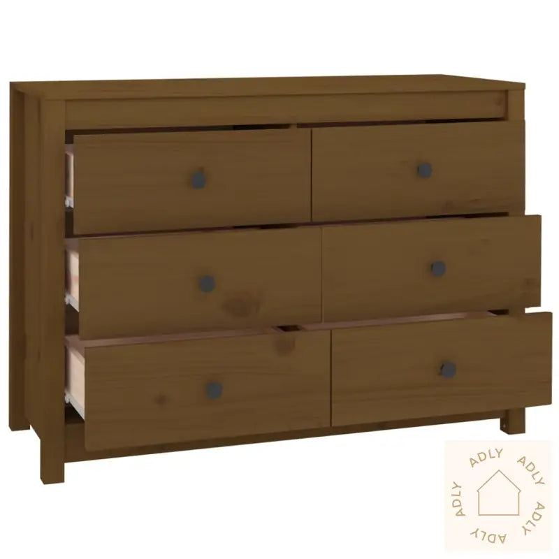 Sideskap Honningbrun 100X40X72 Cm Heltre Furu
