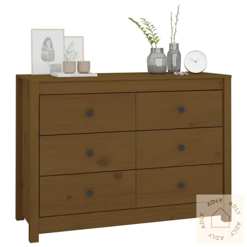 Sideskap Honningbrun 100X40X72 Cm Heltre Furu