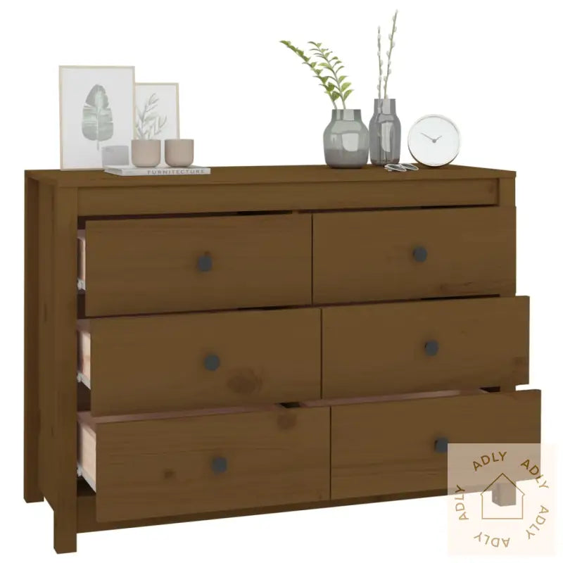 Sideskap Honningbrun 100X40X72 Cm Heltre Furu