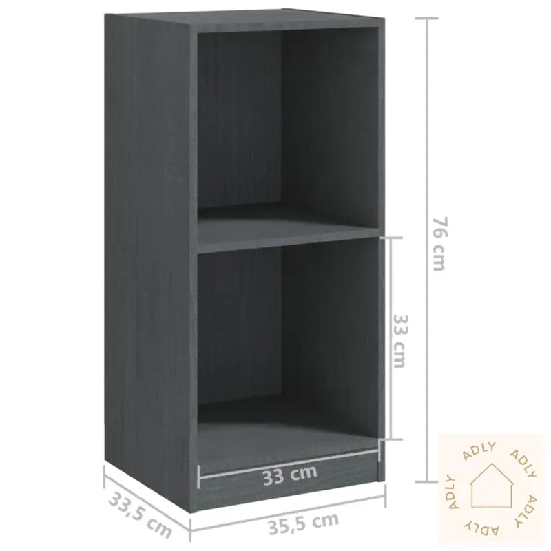 Sideskap Grå 35,5X33,5X76 Cm Heltre Furu