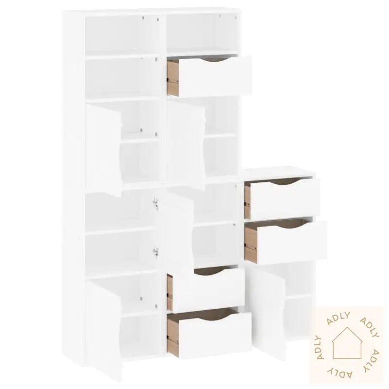 Sideskap 5 Stk Odda Hvit 40X24X79 Cm Heltre Furu