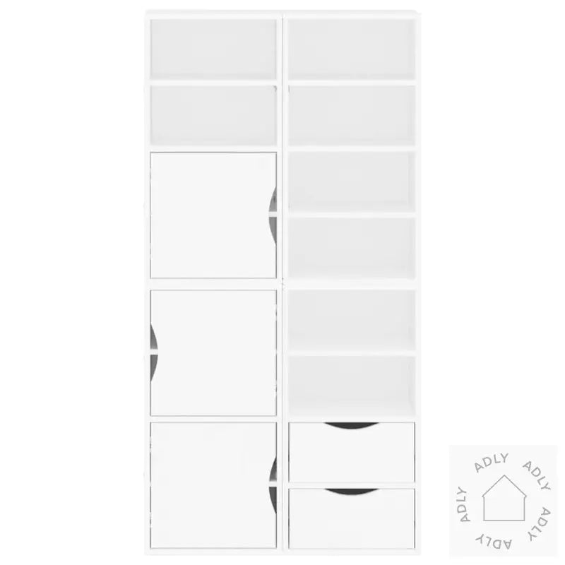Sideskap 4 Stk Odda Hvit 40X24X79 Cm Heltre Furu