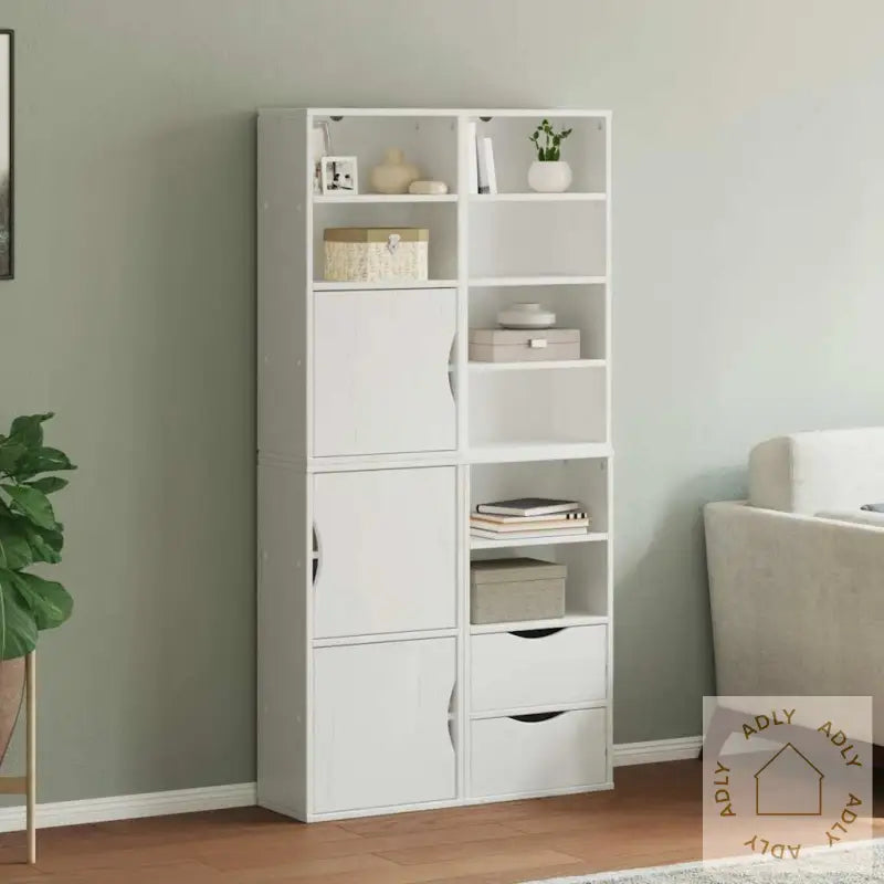 Sideskap 4 Stk Odda Hvit 40X24X79 Cm Heltre Furu