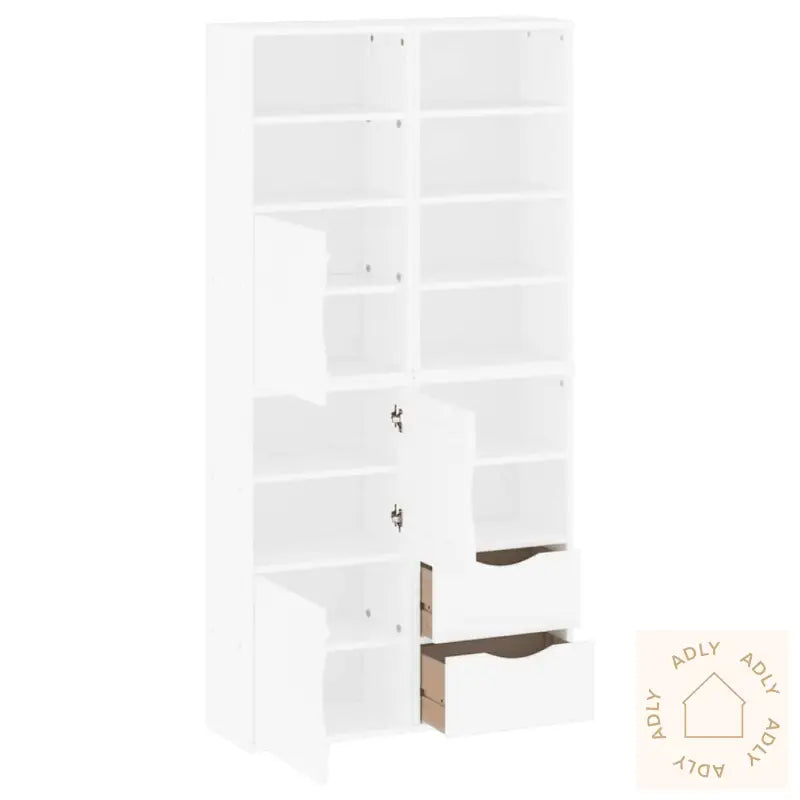 Sideskap 4 Stk Odda Hvit 40X24X79 Cm Heltre Furu