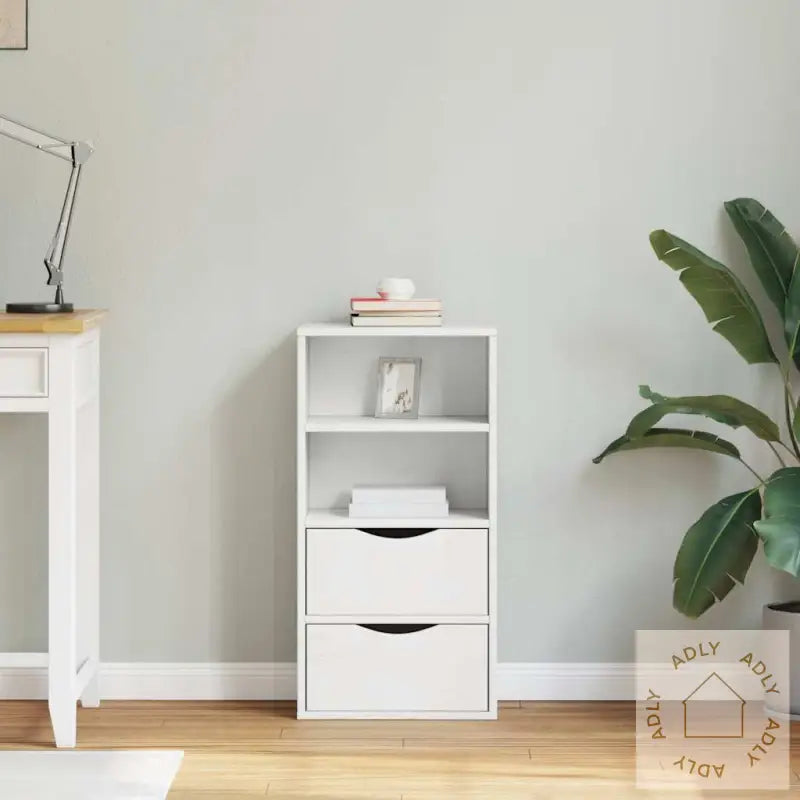 Sideskap Med Skuffer Odda Hvit 40X24X79 Cm Heltre Furu