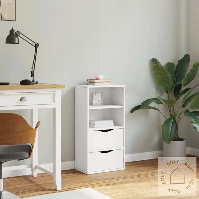 Sideskap Med Skuffer Odda Hvit 40X24X79 Cm Heltre Furu