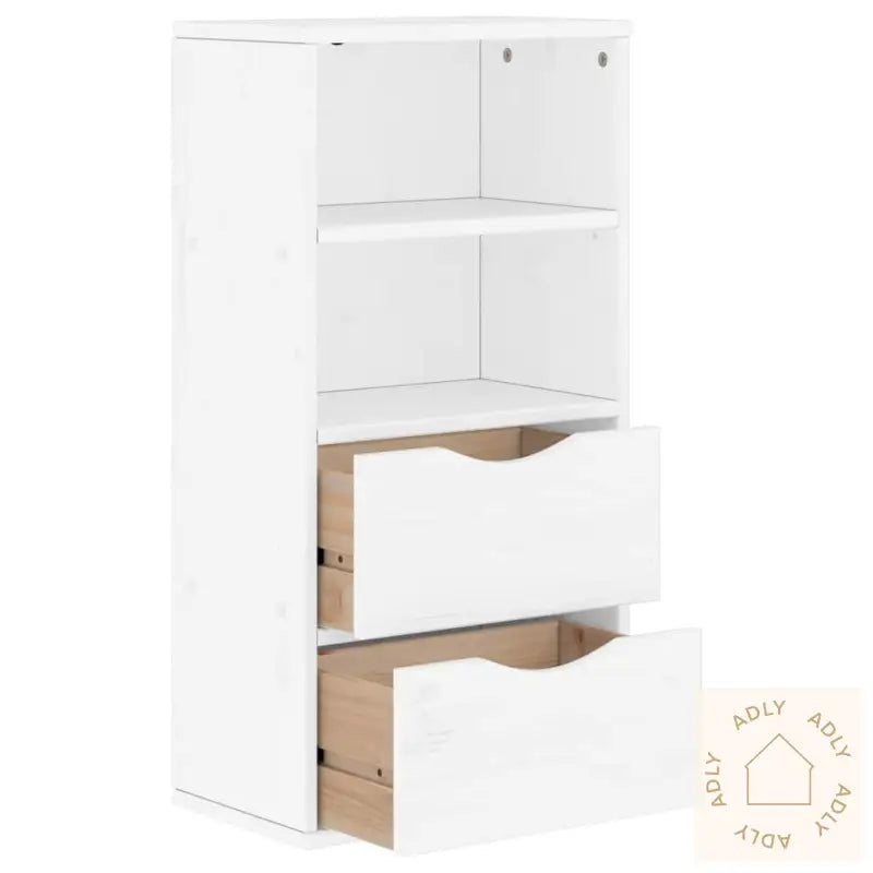 Sideskap Med Skuffer Odda Hvit 40X24X79 Cm Heltre Furu