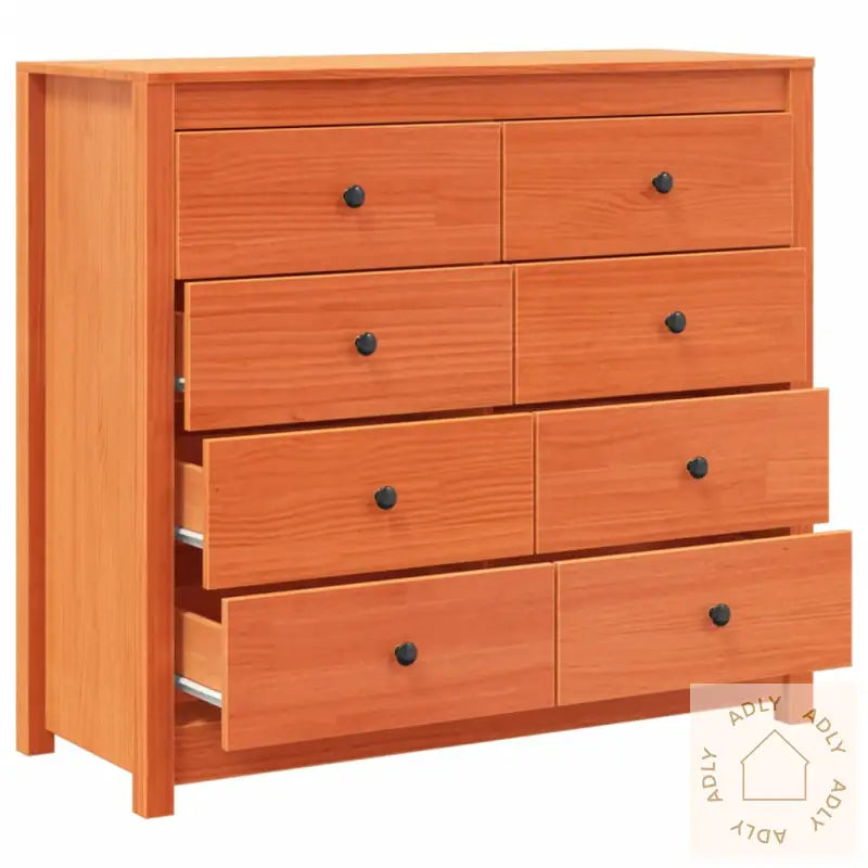 Sideskap Voksbrun 100X40X90 Cm Heltre Furu