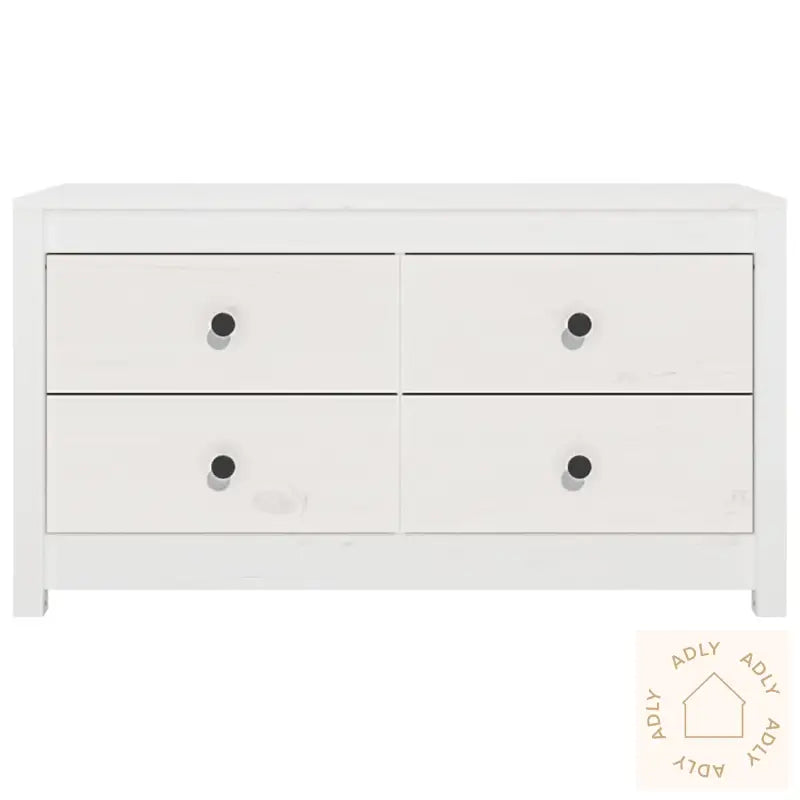 Sideskap Hvit 100X40X54 Cm Heltre Furu
