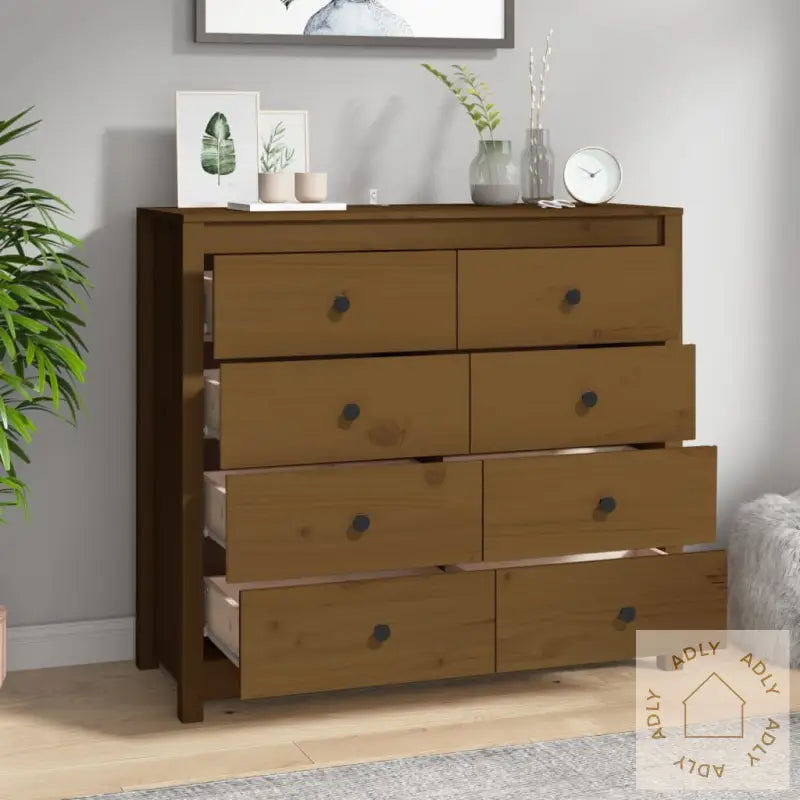 Sideskap Honningbrun 100X40X90 Cm Heltre Furu