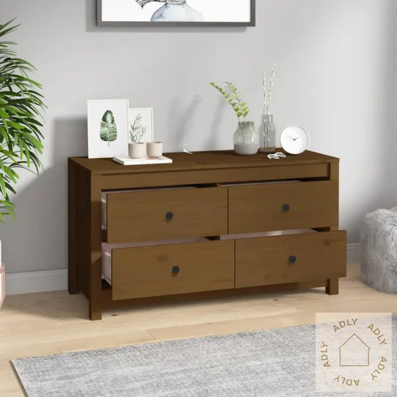 Sideskap Honningbrun 100X40X54 Cm Heltre Furu