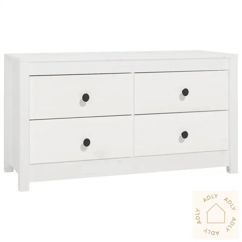 Sideskap Hvit 100X40X54 Cm Heltre Furu