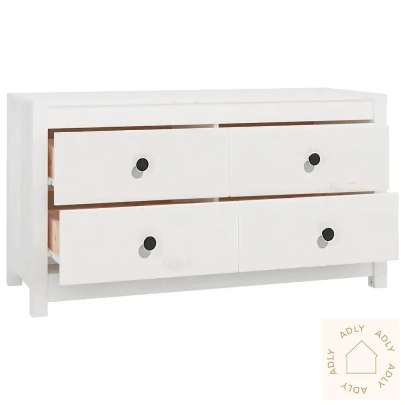 Sideskap Hvit 100X40X54 Cm Heltre Furu