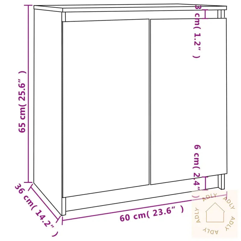 Sideskap 60X36X65 Cm Heltre Furu