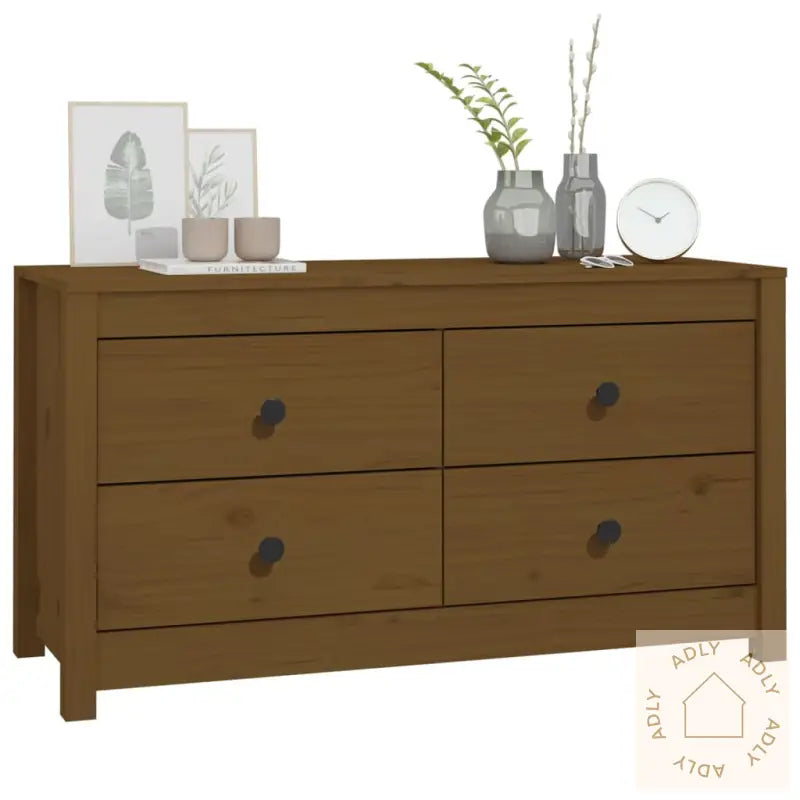 Sideskap Honningbrun 100X40X54 Cm Heltre Furu