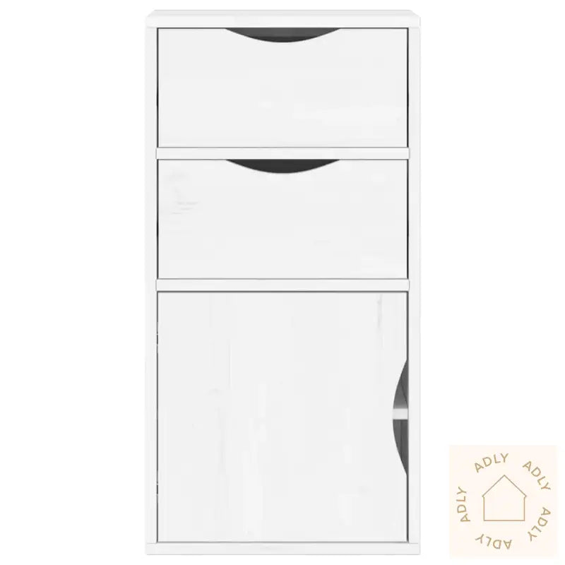 Sideskap Med Skuffer Odda Hvit 40X24X79 Cm Heltre Furu