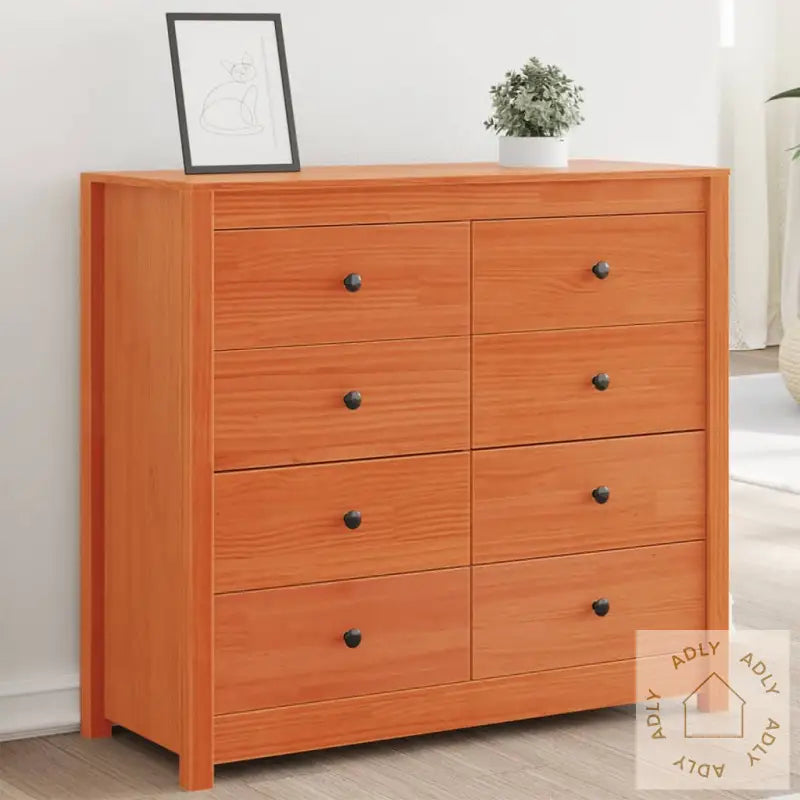 Sideskap Voksbrun 100X40X90 Cm Heltre Furu