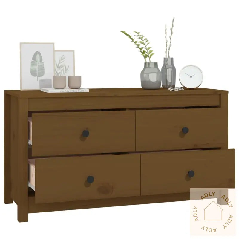 Sideskap Honningbrun 100X40X54 Cm Heltre Furu