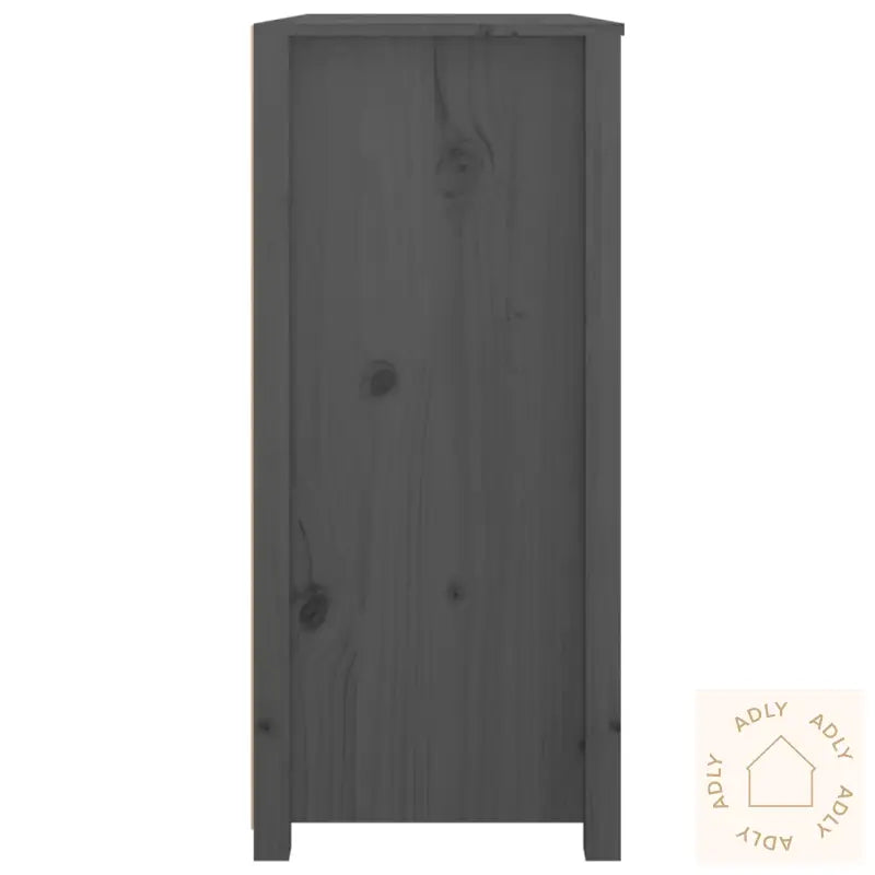 Sideskap Grå 100X40X90 Cm Heltre Furu