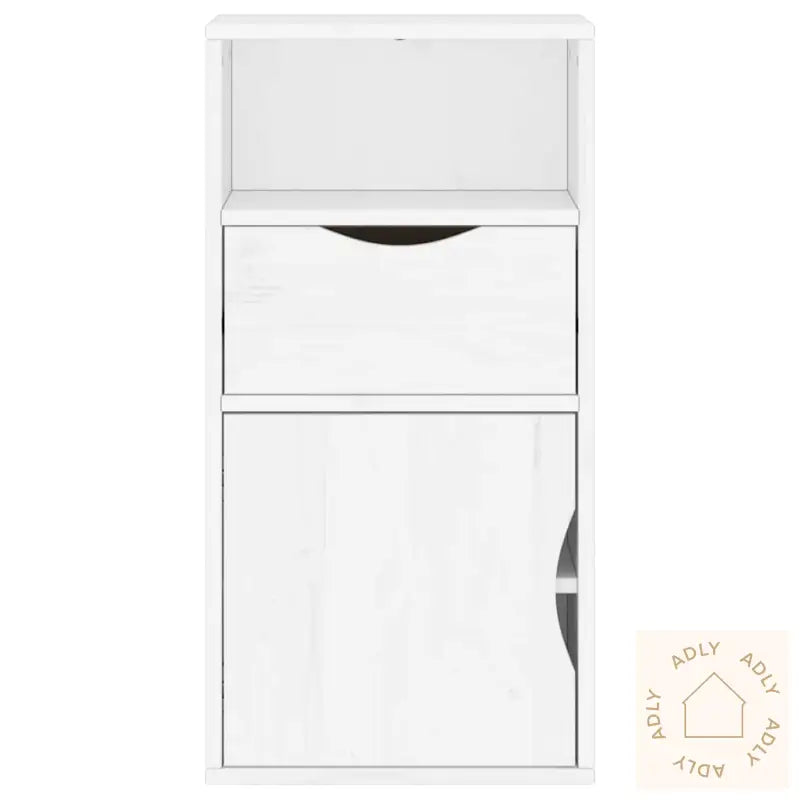 Sideskap Med Skuff Odda Hvit 40X24X79 Cm Heltre Furu