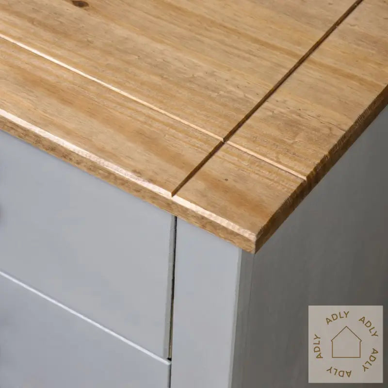 Sideskap Grå 80X40X73 Cm Furu Panama Range